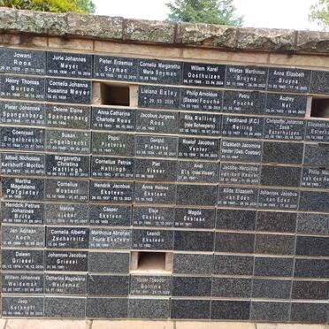 6. Muur van Herinnering: N.G. Kerk, Fouriesburg