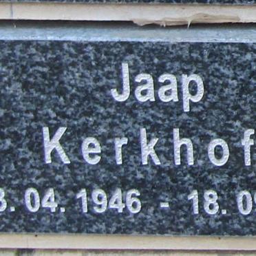 KERKHOFF Jaap 1946-2018