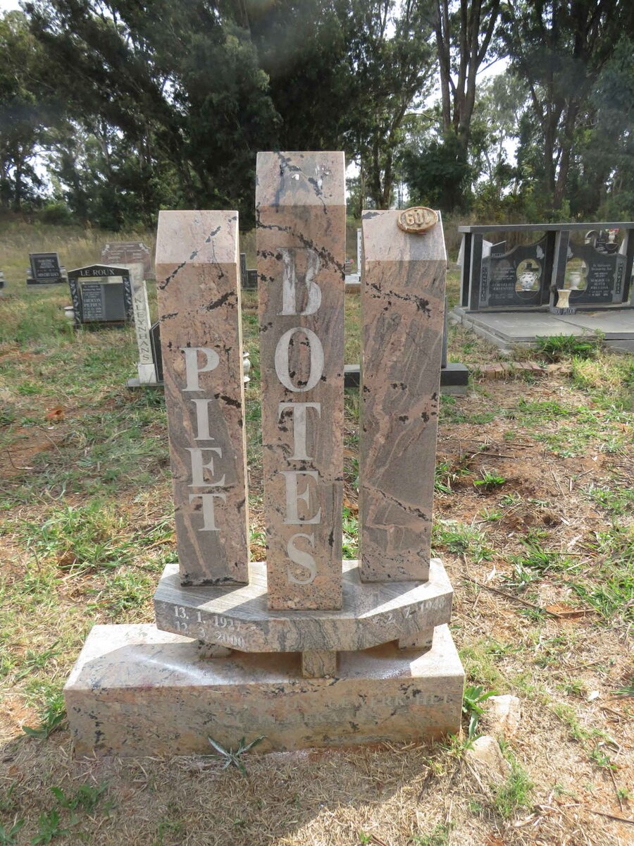 BOTES Petrus Jacobus 1927-2000 & Christina Maria 1948- 