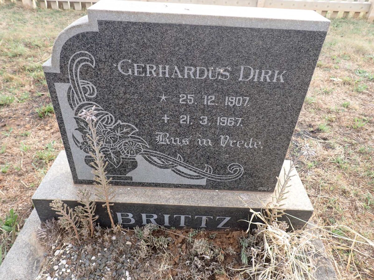 BRITTZ Gerhardus Dirk 1907-1967