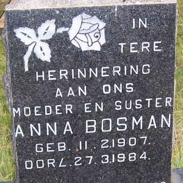 BOSMAN Anna 1907-1984