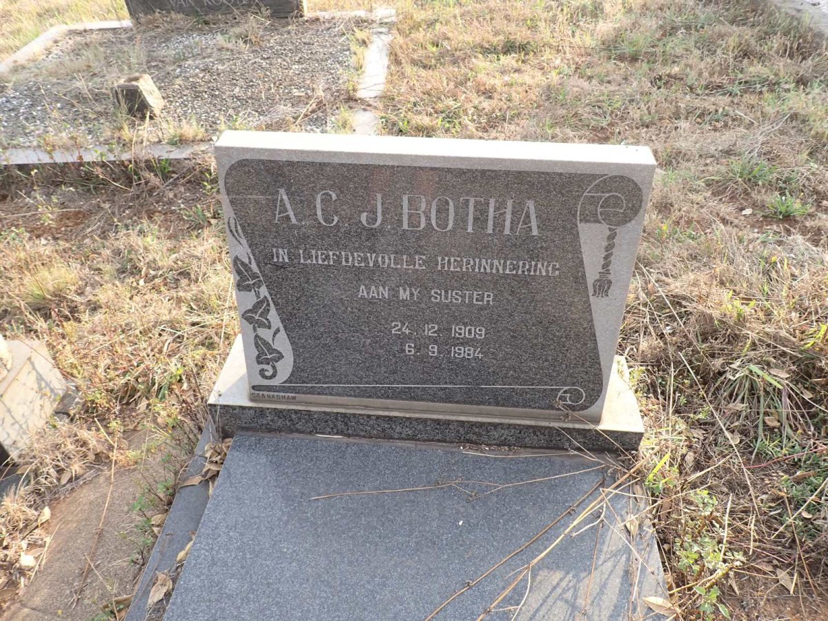 BOTHA A.C.J. 1909-1984