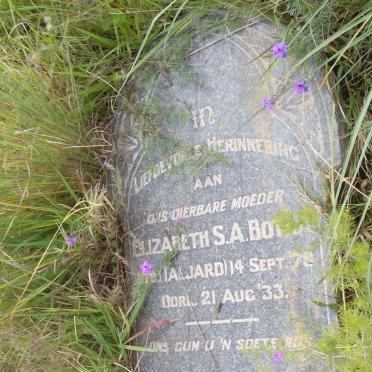 BOTHA Elizabeth S.A. nee TALJARD 1879-1933