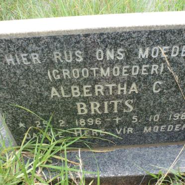 BRITS Albertha C. 1896-1986