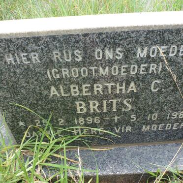 BRITS Albertha C. 1896-1986
