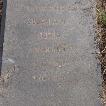 BOTHA Susanna M.C. nee MULLER 1900-1975