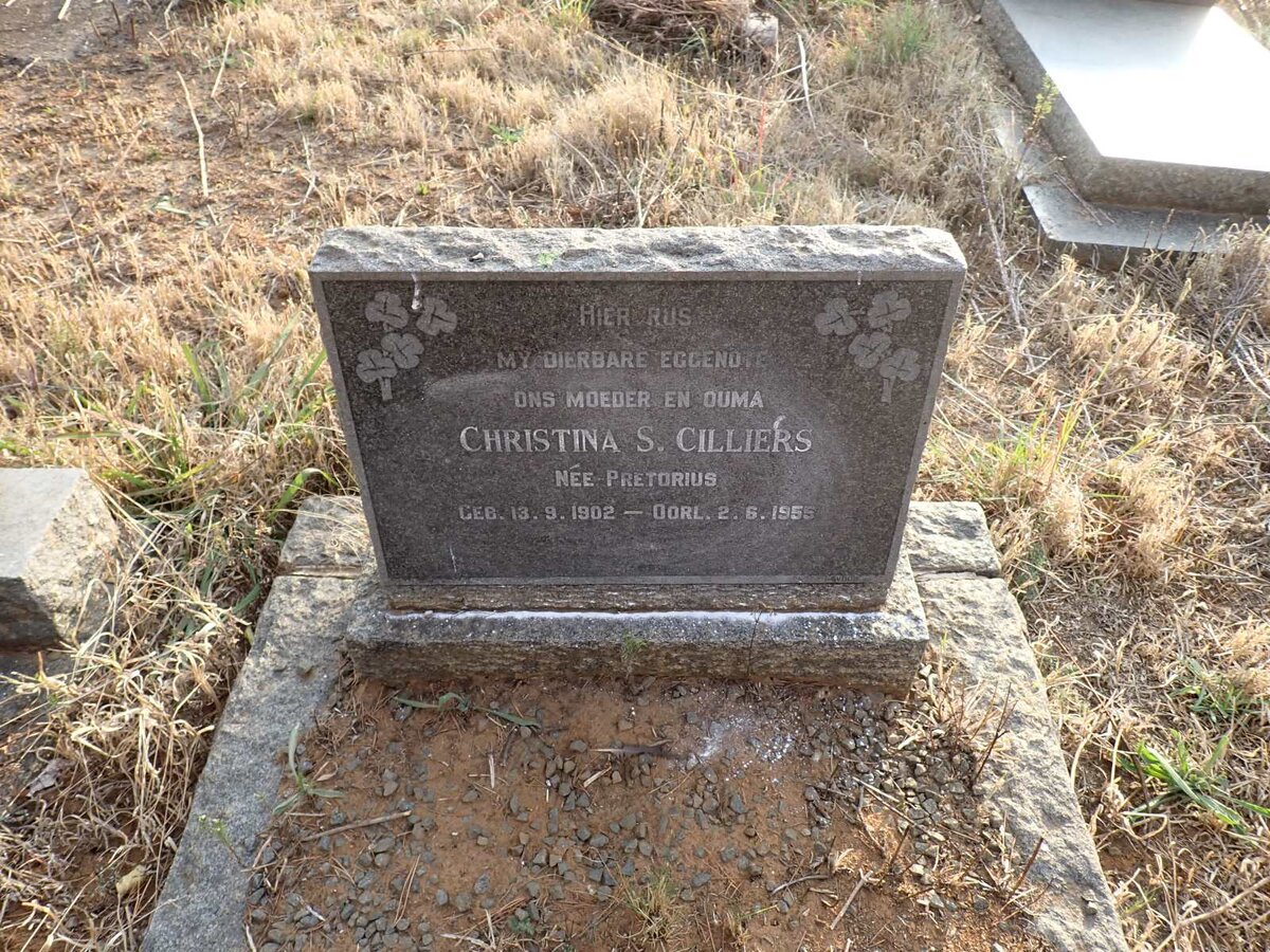 CILLIERS Christina S. nee PRETORIUS 1902-1955