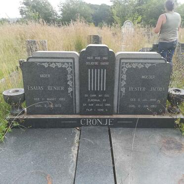 CRONJE Esaias Renier 1883-1972 &amp; Hester Jacoba 1886-1969
