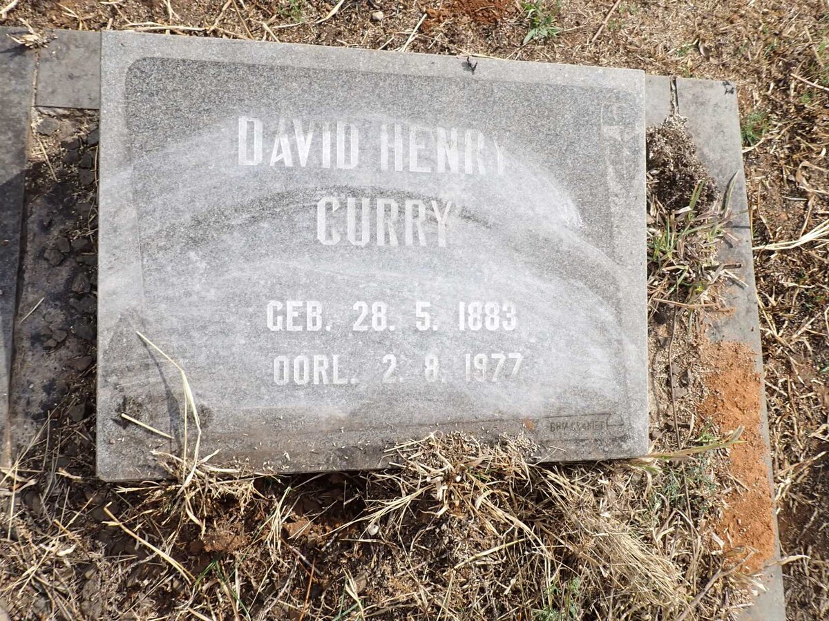CURRY David Henry 1883-1977