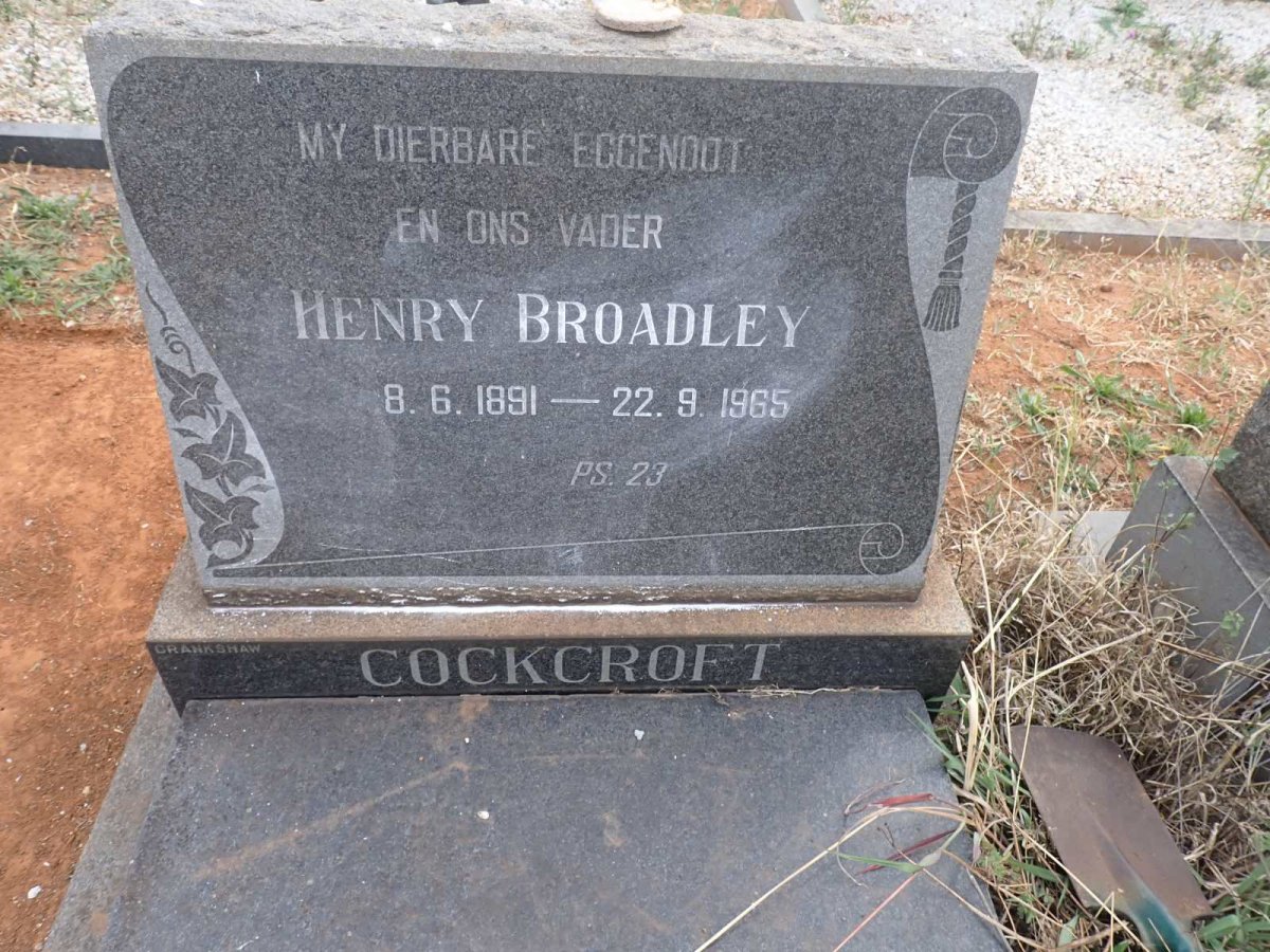 COCKCROFT Henry Broadley 1891-1965