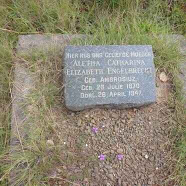ENGELBRECHT Aletha Catharina Elizabeth nee AMROSIUZ 1870-1947