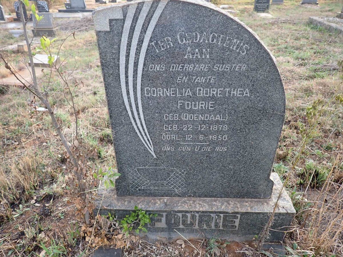 FOURIE Cornelia Dorethea nee ODENDAAL 1878-1950