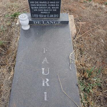 FAURIE Hetta, DE LANGE 1924-2013