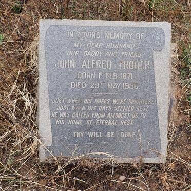 FROHLICH John Alfred 1871-1936