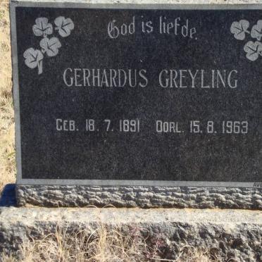 GREYLING Gerhardus 1891-1963