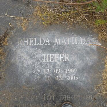 HEFER Rhelda Matilda 1909-2005