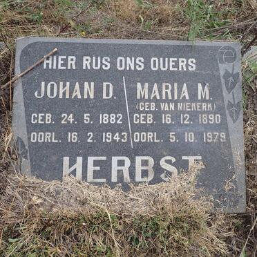 HERBST Johan D. 1882-1943 & Maria M. VAN NIEKERK 1890-1979