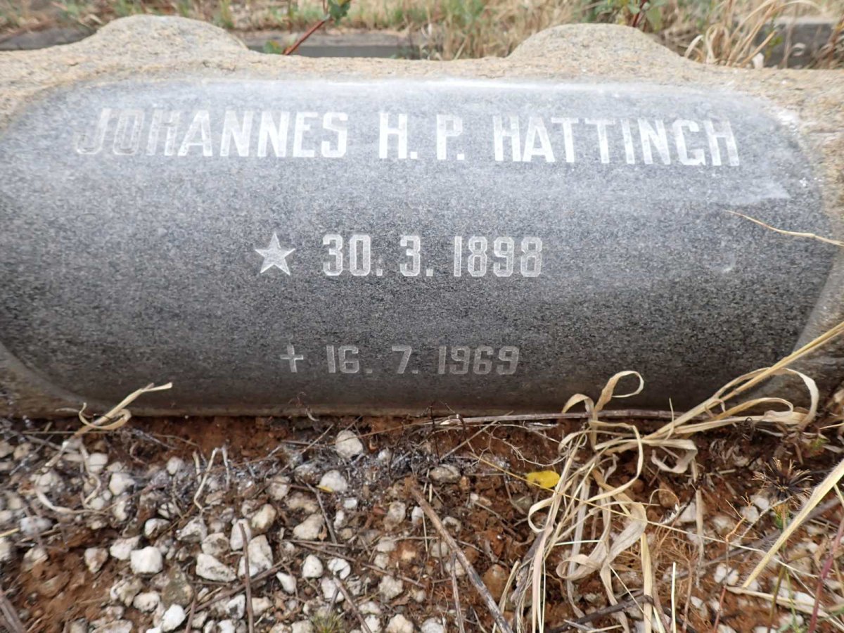 HATTINGH Johannes H.P. 1898-1969