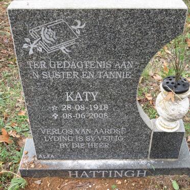 HATTINGH Katy 1918-2008