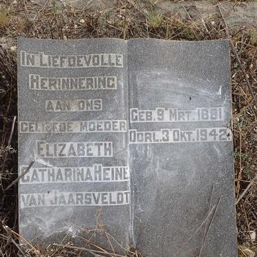HEINE Elizabeth Catharina nee VAN JAARSVELDT 1881-1942