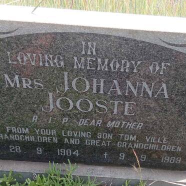 JOOSTE Johanna 1904-1989
