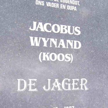JAGER Jacobus Wynand, de 1927-2003