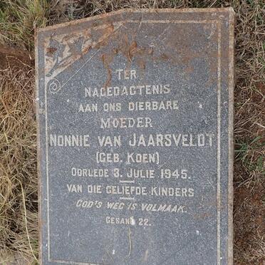 JAARSVELDT Nonnie, van nee KOEN -1945
