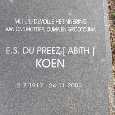 KOEN E.S. du Preez 1917-2002