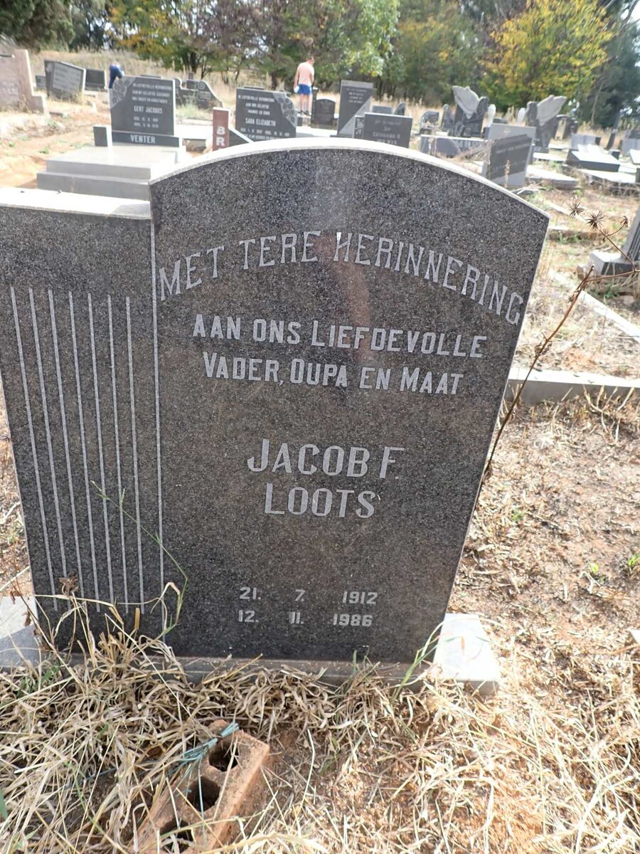 LOOTS Jacob F. 1912-1986