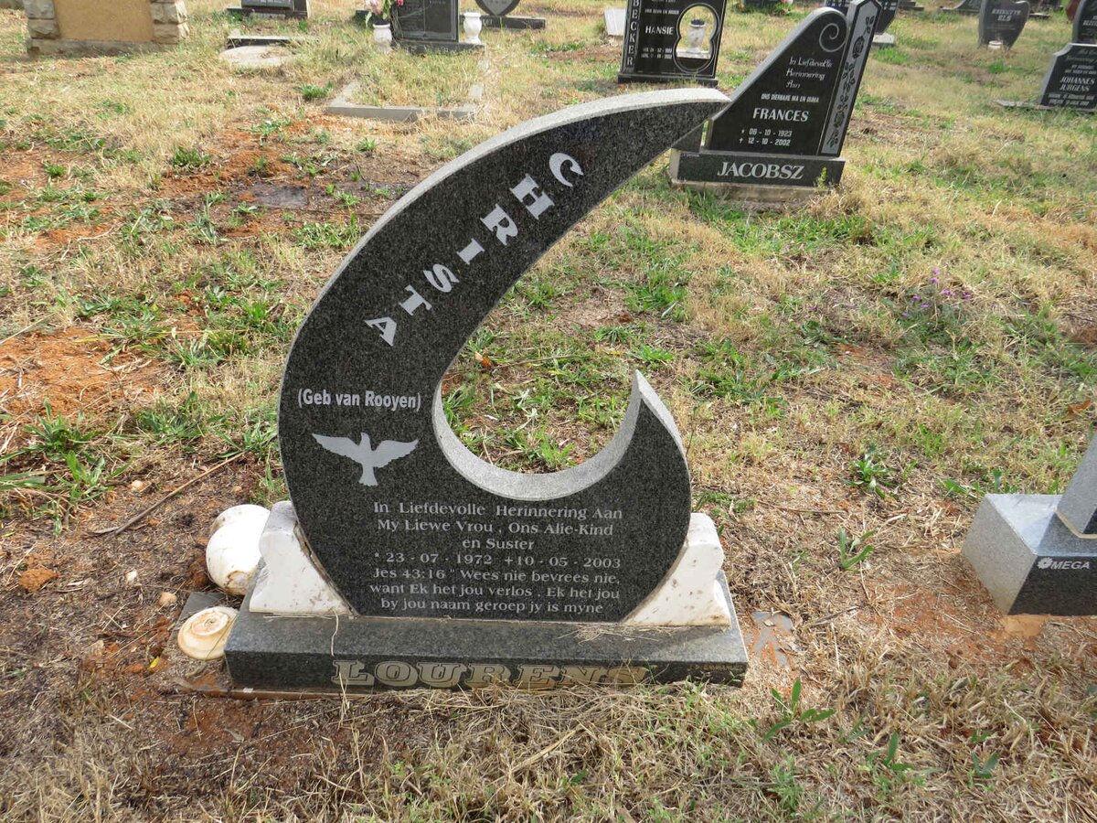 LOURENS Christa nee VAN ROOYEN 1972-2003