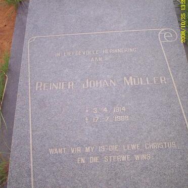 MULLER Reinier Johan 1914-1988