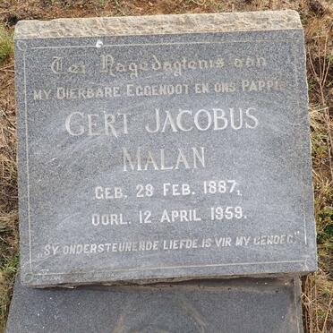 MALAN Gert Jacobus 1887-1959