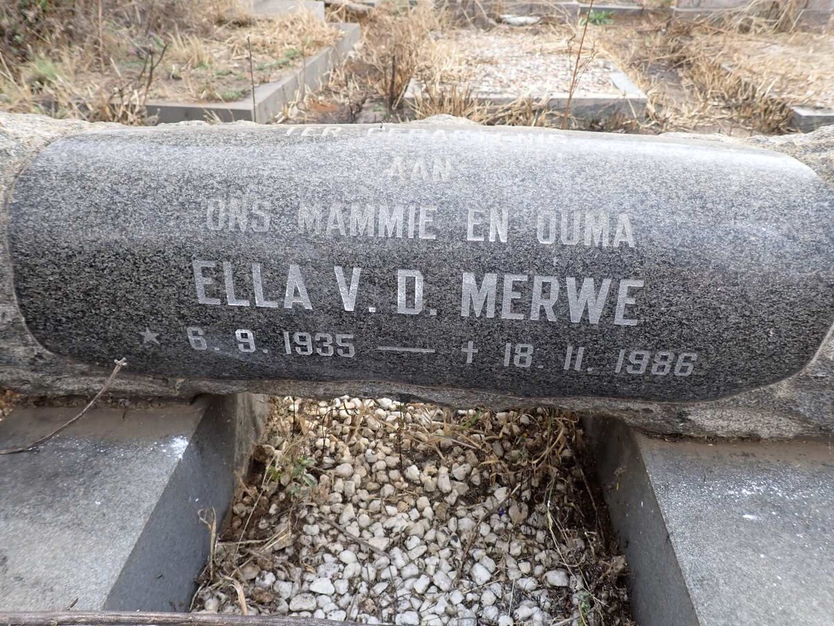 MERWE Ella, v.d. 1935-1986