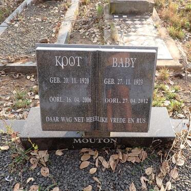 MOUTON Koot 1920-2006 & Baby 1923-2012
