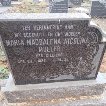 MULLER Maria Magdalena Nicolina nee CILLIERS 1923-1969
