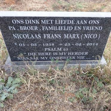 MARX Nicolaas Frans 1958-2014