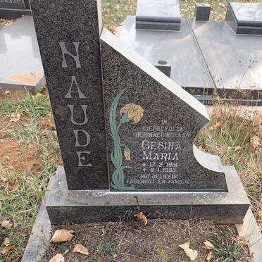 NAUDE Gesina Maria 1916-1993