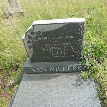 NIEKERK Martha E.A., van 1908-1976