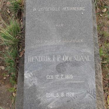 ODENDAAL Hendrik J.P. 1875-1928
