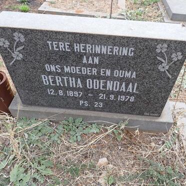 ODENDAAL Bertha 1897-1978