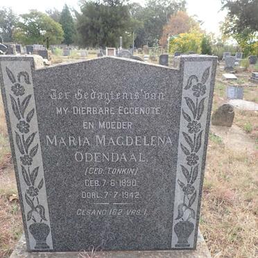 ODENDAAL Maria Magdelena nee TONKIN 1890-1942