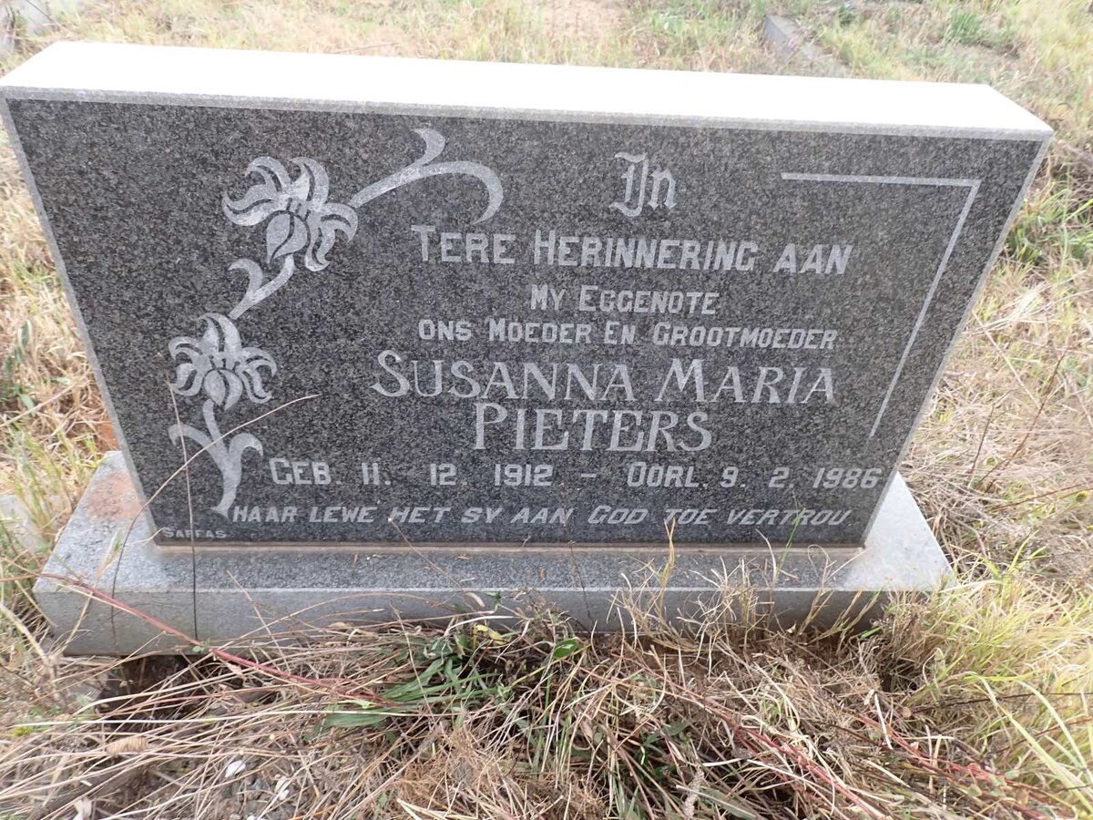 PIETERS Susanna Maria 1912-1986