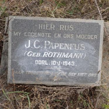PAPENFUS J.C. nee ROTHMANN -1943