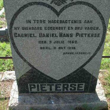 PIETERSE Gabriel Daniel Hans 1863-1938