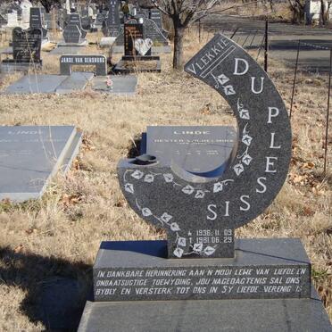 PLESSIS Vlekkie, du 1936-1981