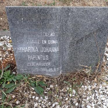 PAPENFUS Catharina Johanna nee KRUGER 1923-197?