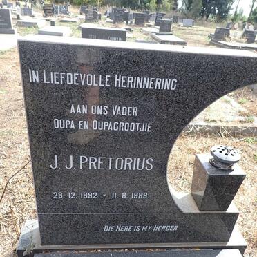 PRETORIUS J.J. 1892-1989