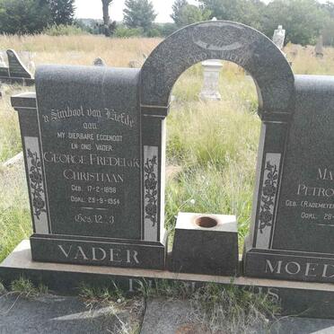 PLESSIS George Frederik Christiaan, du 1898-1954 &amp; Maria Petronella RADEMEYER 1907-1976