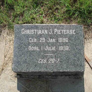 PIETERSE Christiaan J. 1896-1938