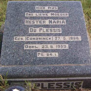 PLESSIS Hester Maria, du nee COMBRINCK 1886-1959